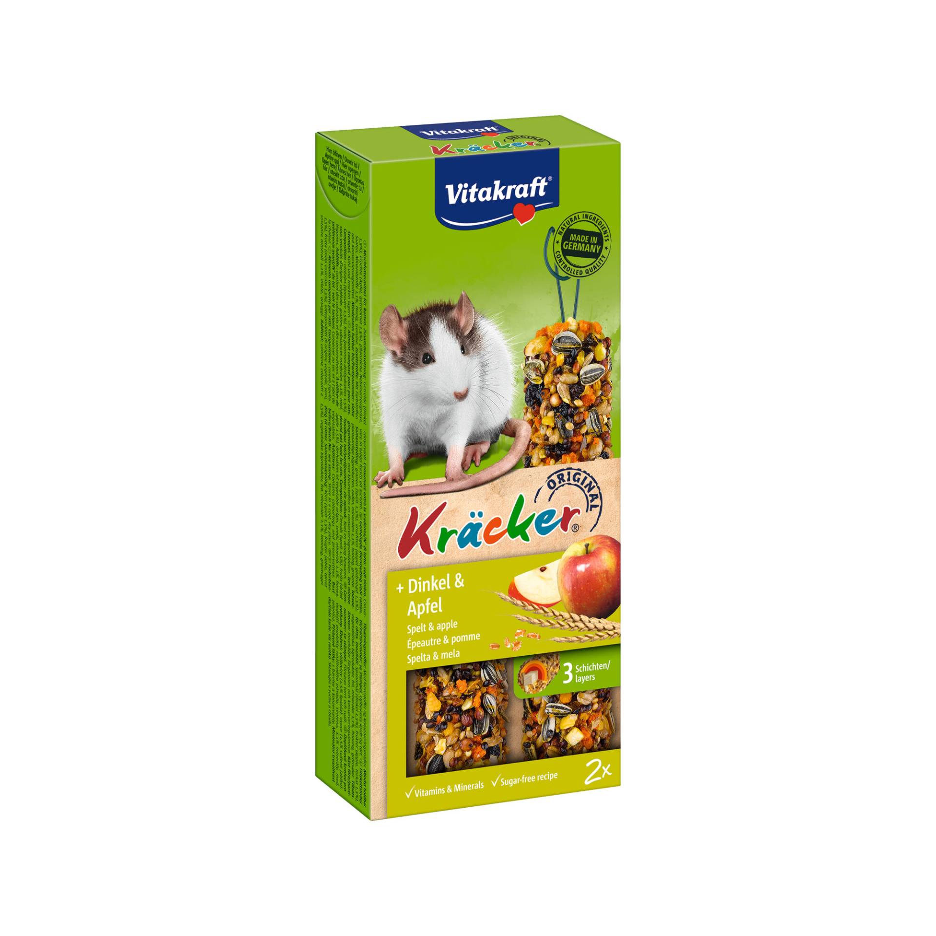 Vitakraft Ratte Kräcker Dinkel & Apfel - 2 Stück von Vitakraft