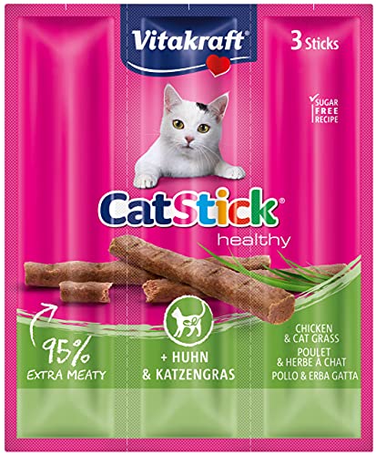 Vitakraft Stick Mini Leckerli Huhn/Katzenminze, 3-teilig – 10 Stück von Vitakraft