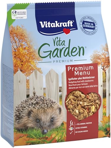 Vitakraft Vita Garden, Trockenfutter für Igel, für hilfsbedürftige Igel, mit Insekten, hoher Proteinanteil (1x 2,5kg) von Vitakraft