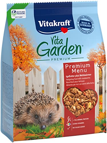 Vitakraft Vita Garden, Trockenfutter für Igel, für hilfsbedürftige Igel, mit Insekten, hoher Proteinanteil (1x 2,5kg) von Vitakraft