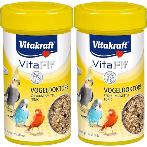 Vitakraft Vita Fit Vogeldoktors, Stärkungsmittel für Vögel, stärkt die Kondition, regelt die Verdauung, Vitamine für Kanarienvögel (1x 50g) (Packung mit 2) von Vitakraft