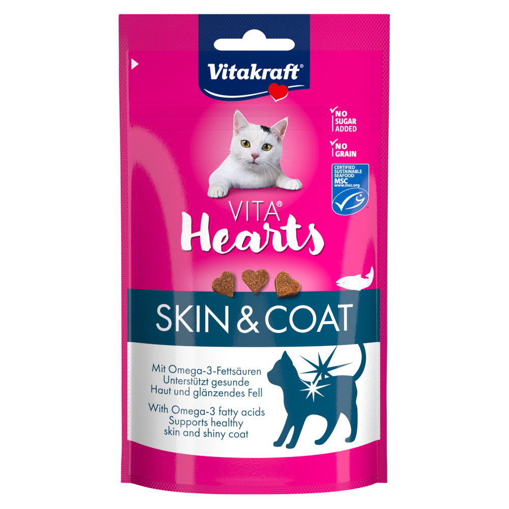 Vitakraft Vita Hearts Skin & Coat - Lachs (40 g) von Vitakraft