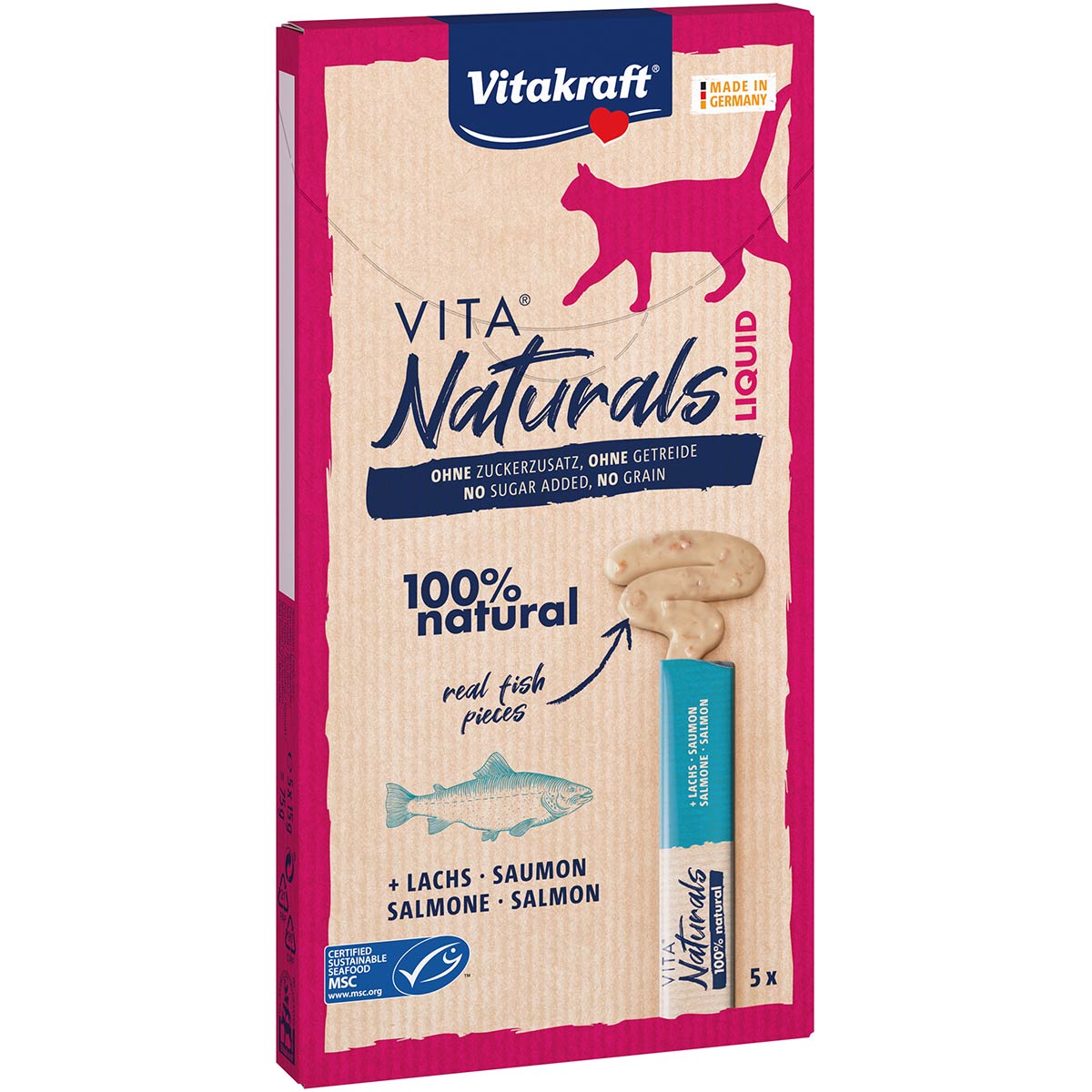 Vitakraft Vita Naturals Liquid Snack Lachs 11 x 5 St von Vitakraft