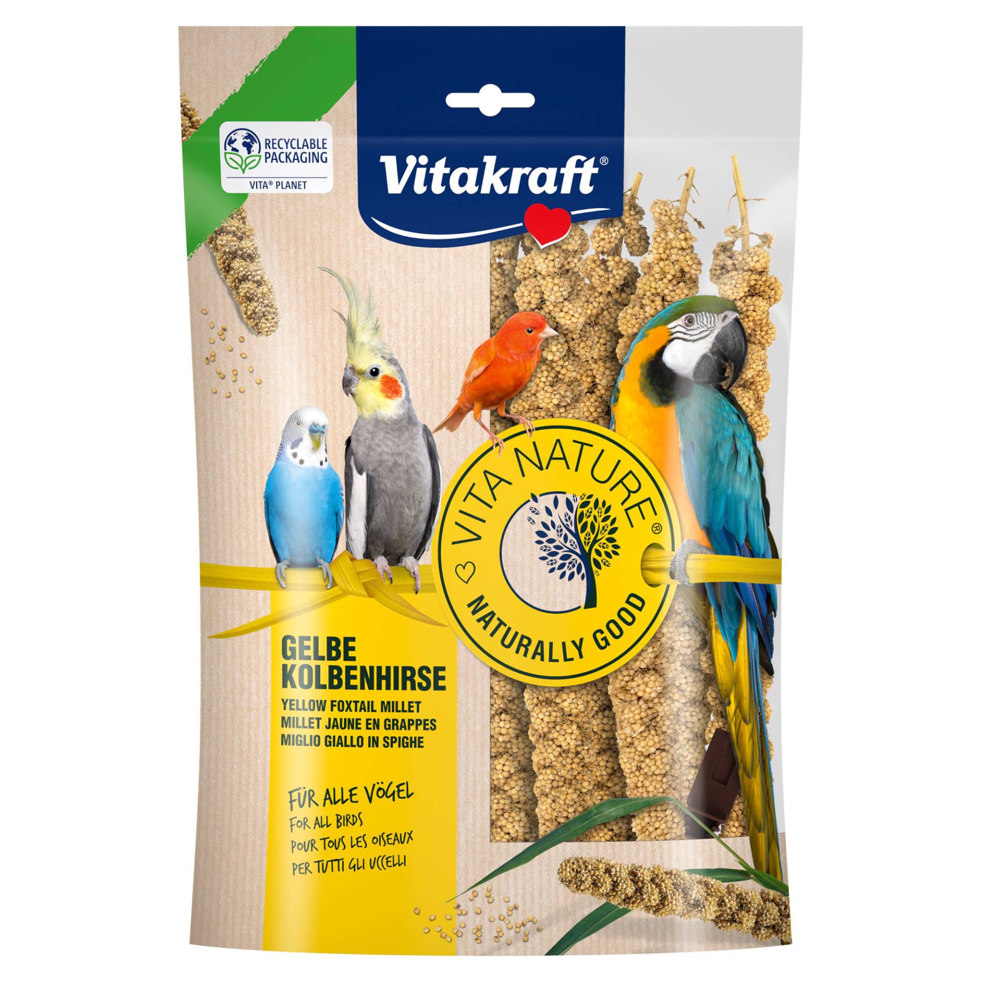 Vitakraft Vita Nature Gelbe Kolbenhirse - Sparpaket: 6 x 300 g Vitakraft Vita Nature Gelbe Kolbenhirse - Sparpaket: 6 x 300 g von Vitakraft