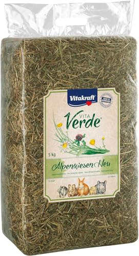 Vitakraft VitaVerde, Alpenwiesen-Heu, für Nager, verdauungsregulierend durch hohen Rohfasergehalt, ohne Zusatz von Zucker und Getreide (1x 5kg) von Vitakraft