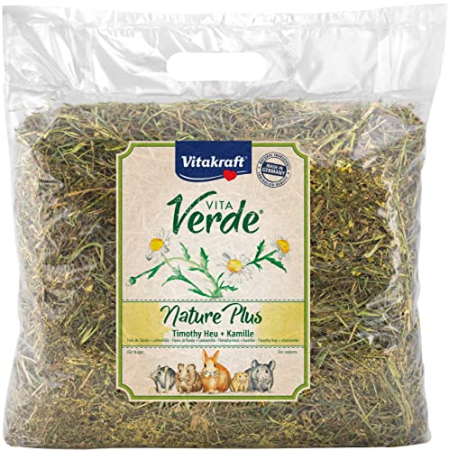Vitakraft VitaVerde, Timothy Heu, mit Kamille, verdauungsregulierend durch hohen Rohfasergehalt (1x 500g) von Vitakraft