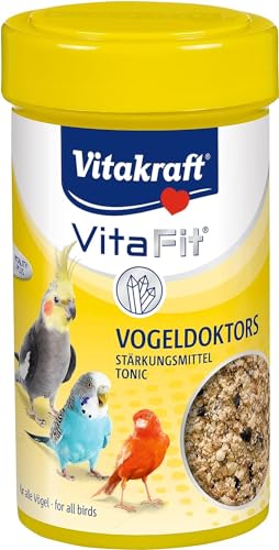 Vitakraft Vita Fit Vogeldoktors, Stärkungsmittel für Vögel, stärkt die Kondition, regelt die Verdauung, Vitamine für Kanarienvögel (1x 50g) von Vitakraft