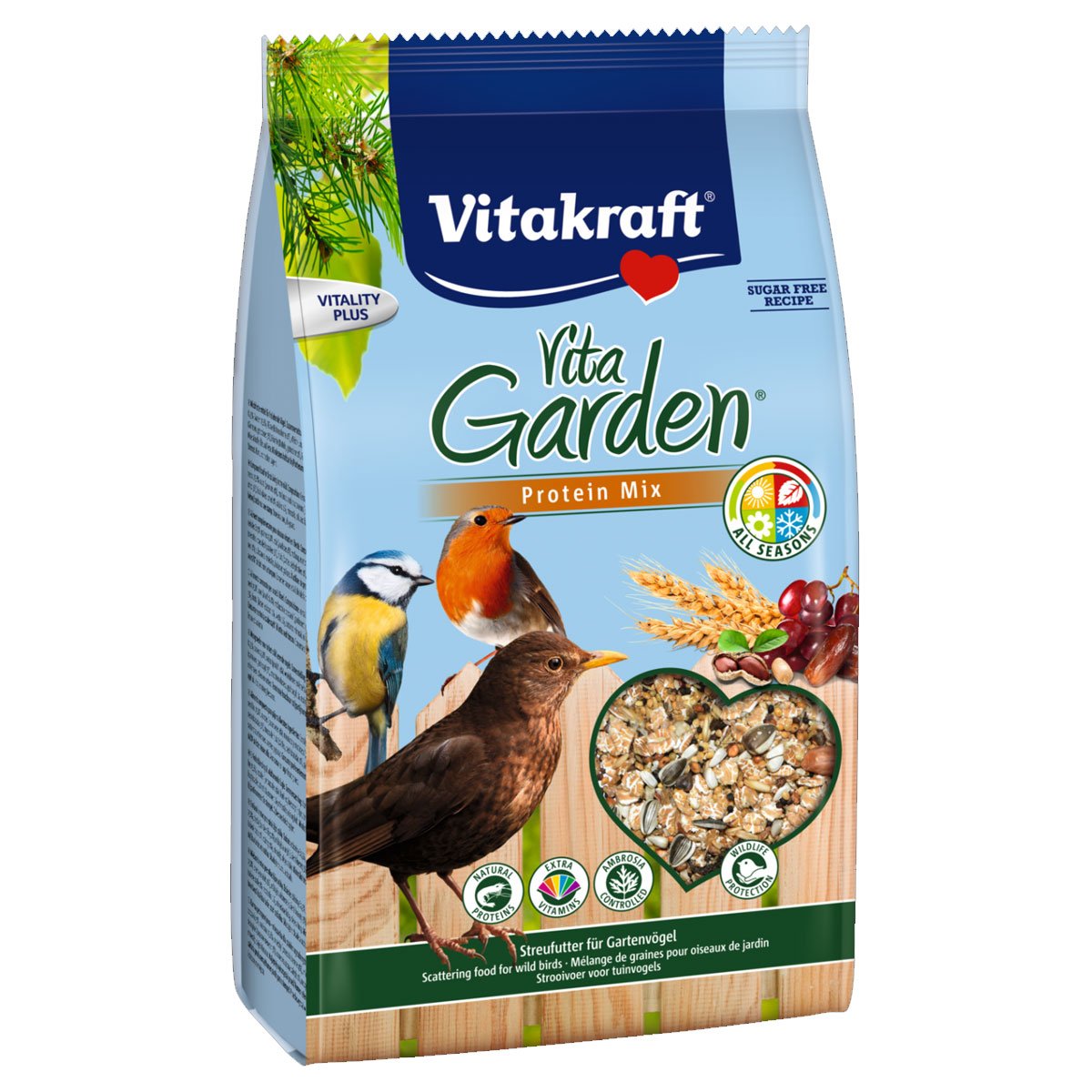 Vitakraft Vogelfutter Vita Garden Protein Mix 4x2,5kg Vitakraft Vogelfutter Vita Garden Protein Mix 4x2,5kg von Vitakraft