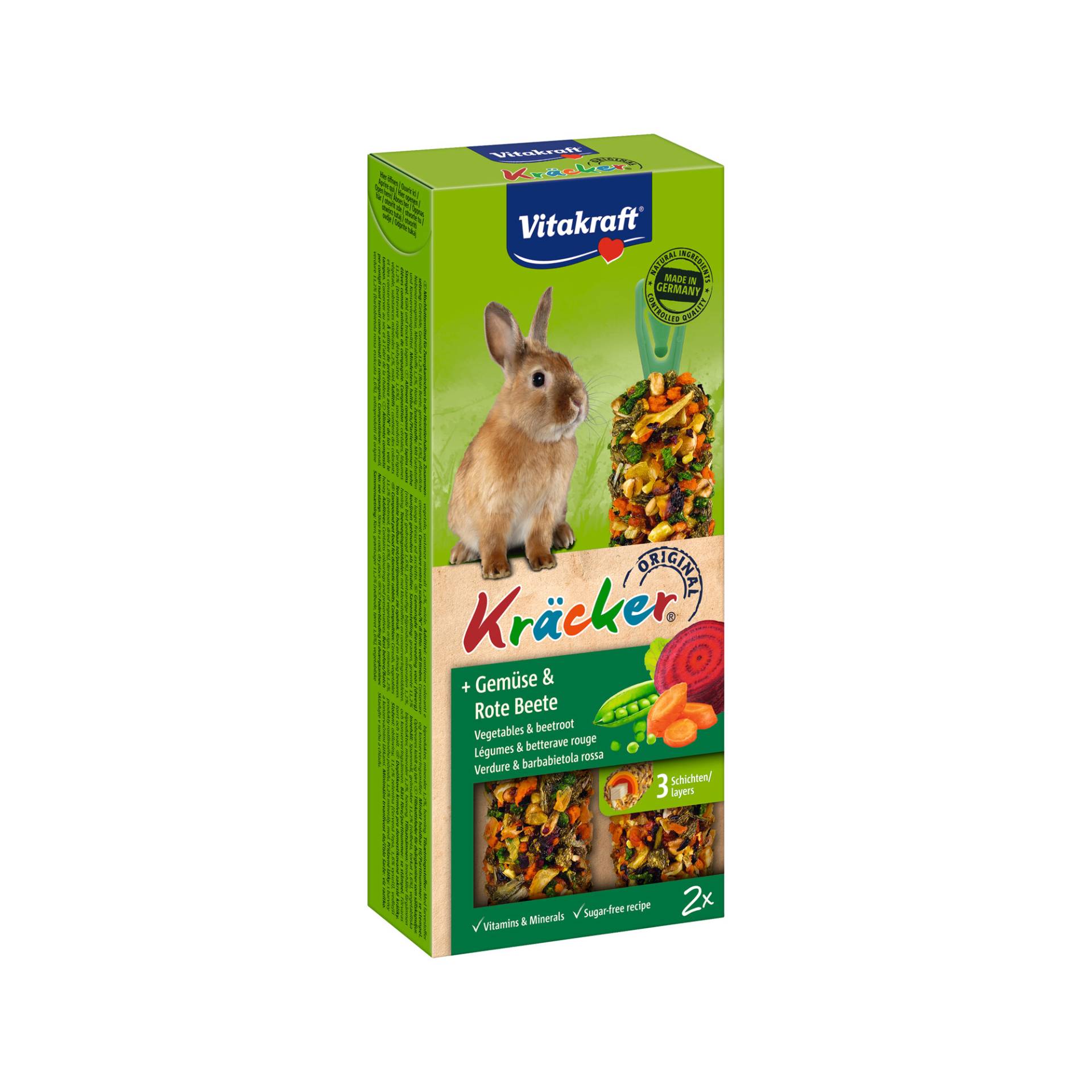 Vitakraft Zwergkaninchen Kracker Gemüse - 2 Stück Vitakraft Zwergkaninchen Kracker Gemüse - 2 Stück von Vitakraft