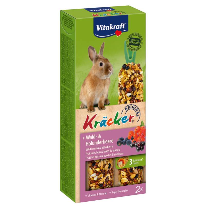 Vitakraft Zwergkaninchen Kräcker mit Wald- & Holunderbeere 2x2 Stück von Vitakraft