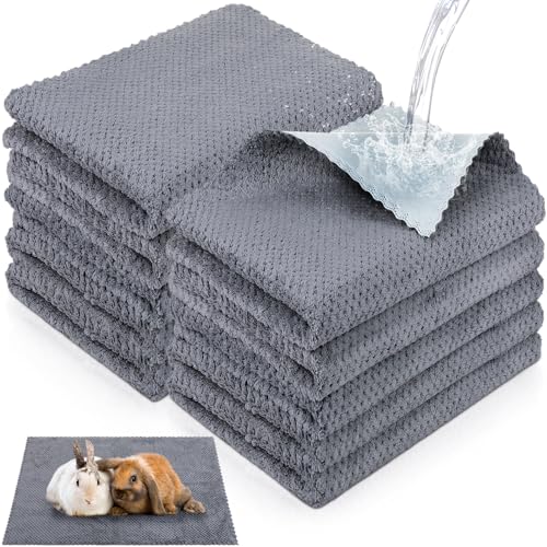 VitalCozy 10 Stück wasserdichte Meerschweinchen Pee Pad Meerschweinchen Decken Hamster Käfig Liner Käfig Zubehör Waschbar Coral Fleece Kleine Tiere Decken Bettwäsche Matten Schlafmatte Pad Abdeckung von VitalCozy
