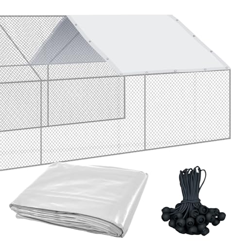 VitalCozy 2 Stück Outdoor-Metall-Hühnerstallabdeckung mit 50 Stück Kugelspannschnüre, wasserdicht und sonnenbeständig, Zaun, Hühnerkäfige Abdeckung für den Außenbereich, großer gehbarer Hühnerstall VitalCozy 2 Stück Outdoor-Metall-Hühnerstallabdeckung mit 50 Stück Kugelspannschnüre, wasserdicht und sonnenbeständig, Zaun, Hühnerkäfige Abdeckung für den Außenbereich, großer gehbarer Hühnerstall von VitalCozy