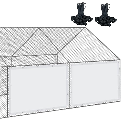 VitalCozy Hühnerstallabdeckung, wasserdicht, für den Winter, mit 50 Kugelspannern, Hühnerabdeckung, Hühnerstall, Plane, Zubehör, Auslauf für den Außenbereich, 1,9 x 1,2 m, 2 Stück VitalCozy Hühnerstallabdeckung, wasserdicht, für den Winter, mit 50 Kugelspannern, Hühnerabdeckung, Hühnerstall, Plane, Zubehör, Auslauf für den Außenbereich, 1,9 x 1,2 m, 2 Stück von VitalCozy
