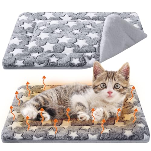 VitalCozy Selbstwärmende Katzenmatte, selbstheizend, Katzenbett, wendbar, maschinenwaschbar, reflektiert Körperwärme, warme Thermo-Haustierunterlage, Decke für Wild- und Indoor-Katzen, Sterne, 53,3 x VitalCozy Selbstwärmende Katzenmatte, selbstheizend, Katzenbett, wendbar, maschinenwaschbar, reflektiert Körperwärme, warme Thermo-Haustierunterlage, Decke für Wild- und Indoor-Katzen, Sterne, 53,3 x von VitalCozy
