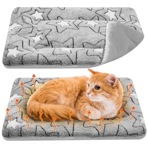 VitalCozy Selbstwärmende Katzenmatte, selbstheizend, Katzenbett, wendbar, maschinenwaschbar, reflektiert Körperwärme, warme Thermo-Haustierunterlage, Decke für Wild- und Indoor-Katzen (Doppelstern, VitalCozy Selbstwärmende Katzenmatte, selbstheizend, Katzenbett, wendbar, maschinenwaschbar, reflektiert Körperwärme, warme Thermo-Haustierunterlage, Decke für Wild- und Indoor-Katzen (Doppelstern, von VitalCozy
