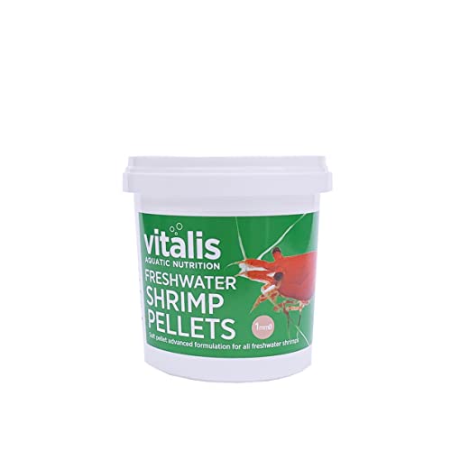 Vitalis Freshwater Shrimp PELLETS (70g) Granulat | Alleinfutter Pellets Futter-Granulat für Krebstiere & Süßwassergarnelen | Gesund & gut verdaulich | mit Vitaminen und hochwertigen Nährstoffen von Vitalis Aquatic Nutrition