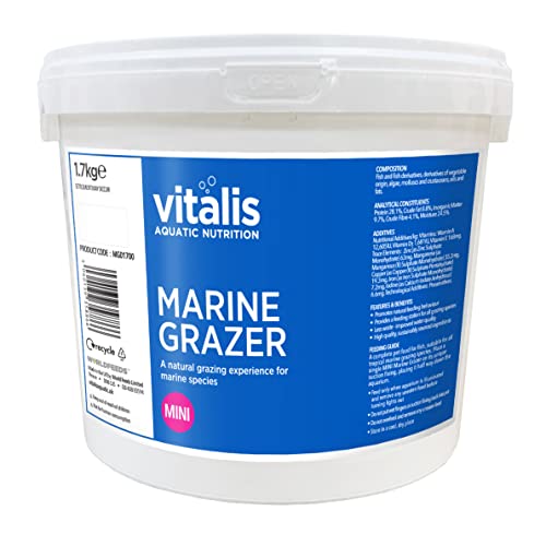 Vitalis Marine Mini Grazer Fischfutter Aquarium (1.7 Kg) Fischfutter Aquarium Grazer für Marine Fischarten - hochverdaulich und ausgewogen - Vitamine und Mineralien von Vitalis Aquatic Nutrition