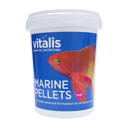 Vitalis Marine Pellets Fischfutter Aquarium (260g) Fischfutter Aquarium Pellets für Marine Fischarten - hochverdaulich und ausgewogen - Vitamine und Mineralien (260g) von Vitalis Aquatic Nutrition