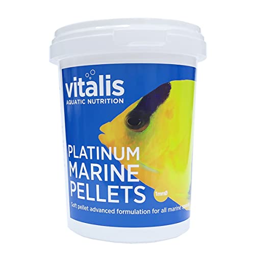 Vitalis Platinum Marine Pellets Fischfutter Aquarium (260g) Fischfutter Aquarium Pellets für Marine Fischarten - hochverdaulich und ausgewogen - Vitamine und Mineralien (260g) von Vitalis Aquatic Nutrition