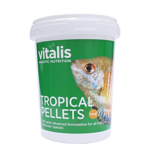 Vitalis Tropical Pellets Fischfutter für Aquarium & Teich | Alleinfutter Pellets Futter Fischfutterflocken für Tropische Süßwasserfische | Gesund & gut verdaulich | mit Vitaminen(260g) von Vitalis Aquatic Nutrition