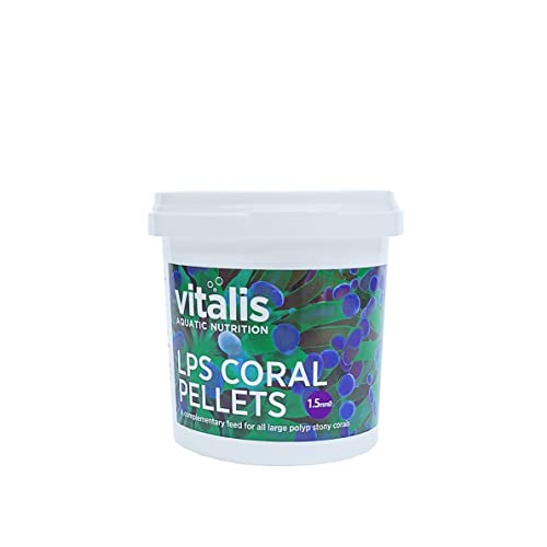 Vitalis LPS Coral Pellets Fischfutter Aquarium (60g) Fischfutter Aquarium Pellets für alle Korallenarten - hochverdaulich und ausgewogen - Vitamine und Mineralien von Vitalis Aquatic Nutrition