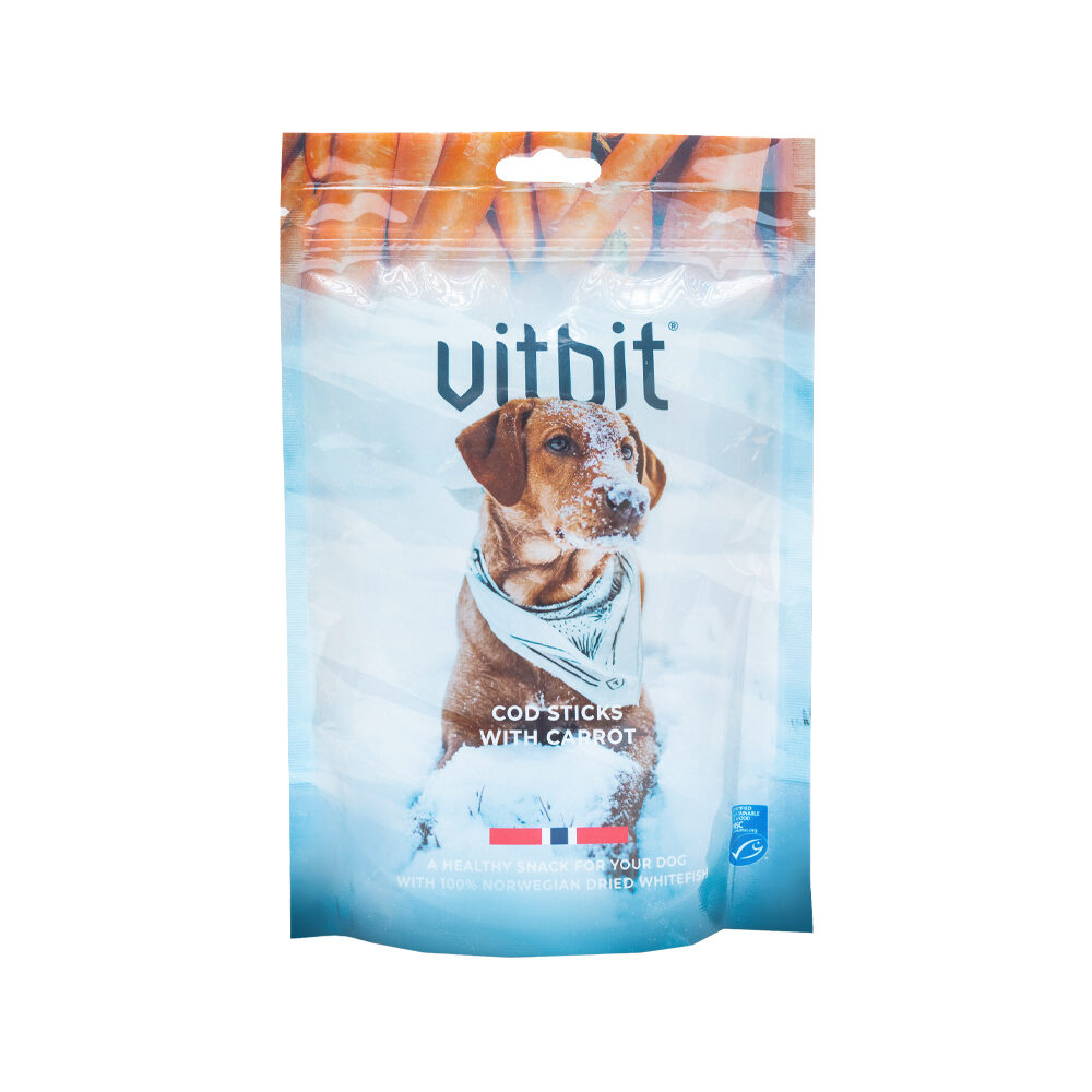 Vitbit Cod Sticks - Carrot - 100 g von Vitbit