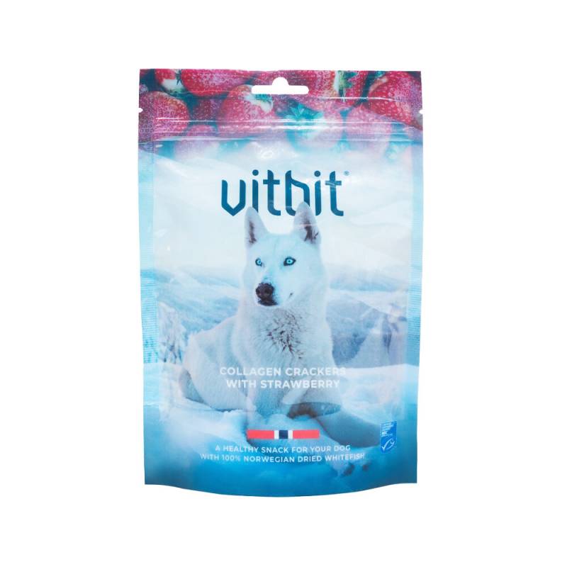 Vitbit Collagen Crackers - Strawberry - 70 g von Vitbit