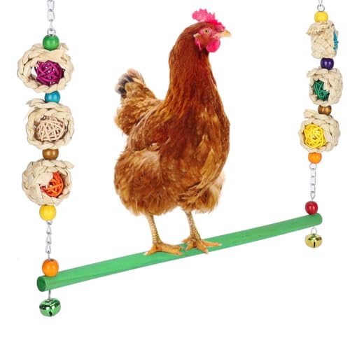 Vitdipy Haustier-Huhn, großer Papagei, Holzschaukel, Ständer, Stange, Sicherheitsspielzeug, Kauen, Beißen, Spielen von Vitdipy
