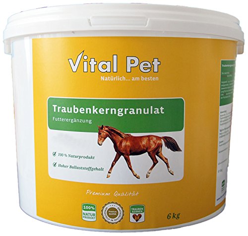 Vital Pet Traubenkerngranulat | Eimer 6kg | Tierfutterergänzung | hoher Ballaststoffgehalt | zertifizierter Herstellungsprozess | reines Naturprodukt | ohne Zusätze Vital Pet Traubenkerngranulat | Eimer 6kg | Tierfutterergänzung | hoher Ballaststoffgehalt | zertifizierter Herstellungsprozess | reines Naturprodukt | ohne Zusätze von Vitis
