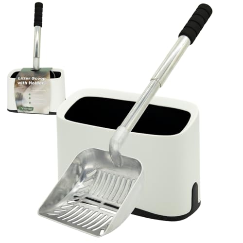 Vitisyao 40,6 cm - 53,3 cm Katzenstreuschaufel mit Halter, Metall-Katzenstreuschaufel mit ausziehbarem langem Griff, tiefe Schaufel Kitty Sifter Schaufel für mehrere Katzen-Haushalte, Katzenstreu-Sieb Vitisyao 40,6 cm - 53,3 cm Katzenstreuschaufel mit Halter, Metall-Katzenstreuschaufel mit ausziehbarem langem Griff, tiefe Schaufel Kitty Sifter Schaufel für mehrere Katzen-Haushalte, Katzenstreu-Sieb von Vitisyao