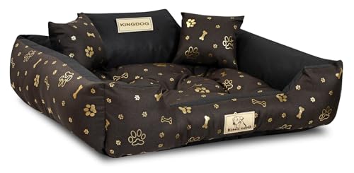 VitoPRICE Hundebett KINGDOG mit Druck 75x65cm wasserdicht aus Cordura 190 g/m² von VitoPRICE