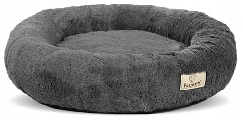 VitoPRICE Rundes Hundebett Shaggy (abnehmbar) 80cm aus Shaggy 330 g/m² Anti-Rutsch-Boden von VitoPRICE