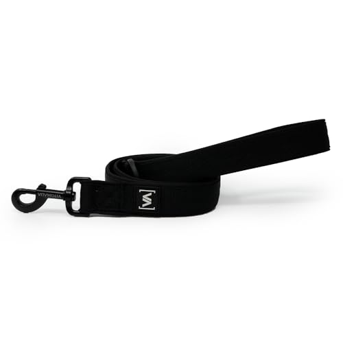 VITOMALIA® 1,20m Easy Go Hundeleine mit Neopren Innenfütterung & Handschlaufe für Hund: Perfekte Leine für große Hunde & kleine Hunde, strapazierfähig & sicher (Schwarz) von Vitomalia