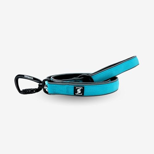 VITOMALIA® 1,20m Easy Go Hundeleine mit Neopren Innenfütterung & Handschlaufe für Hund: Perfekte Leine für große Hunde & kleine Hunde, strapazierfähig & sicher (Türkis) von Vitomalia