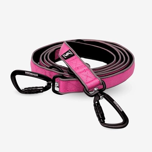 VITOMALIA® 2,2m Easy Go Hundeleine, dreifach verstellbar: Vielseitige, robuste Führleine – perfekte Leine für große Hunde und kleine Hunde, sicher & komfortabel (Türkis) von Vitomalia
