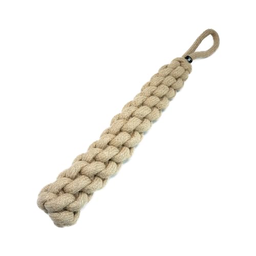 Vitomalia® 100% Naturhanf Zerrspielzeug Hund Dummy - Tau Hundespielzeug für Kleine & Große Hunde - Umweltfreundlich, Langlebig, Ideal als Ziehspielzeug für Hunde (L = 7cmØ - 40cm Lang) von Vitomalia