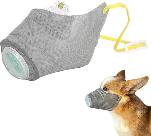 Dog Smoke Mask, Reusable Breathable Dog Air Filter Mask, Dog Mask,Adjustable Dog Gas Face Mask,Dog Respirator Mask, Muzzle for Large Dog and Small Dog (1 pcs, M) von Vitrywei