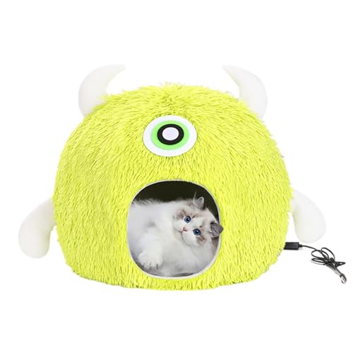 Beheiztes Katzenbett Mit Überzug, Beheiztes Katzenbett | Beheiztes Haustierbett Mit Einstellbarer Temperatur Und Timer,Komfortables Haustiernest Mit USB-Anschluss, Katzenhaus Für Kleine Beheiztes Katzenbett Mit Überzug, Beheiztes Katzenbett | Beheiztes Haustierbett Mit Einstellbarer Temperatur Und Timer,Komfortables Haustiernest Mit USB-Anschluss, Katzenhaus Für Kleine von Vitsrisea