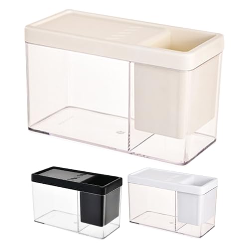 Betta Aquarium - Transparenter -Tank, Desktop -Fischschale | Kompakte Garnelenlebensraumbehälter, Nano -Krabbenumgebung, Kleine Wasserausstellung Für Betta -Fische, Meeresschale, Tischdekor, Gebr von Vitsrisea