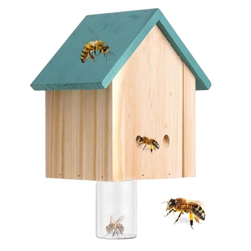 Bienenfalle - Bienenfallen für außen Holz Carpenter Bienenfalle Wespen abschreckend Nest,Hornet Catcher | natürliches Gartendekor für Frühling, Garten, Hof von Vitsrisea
