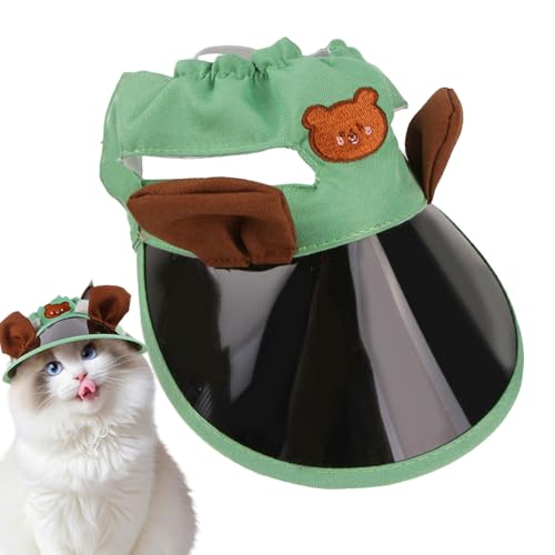 Hund Sonnenhut - Verstellbares Welpe Visor, Atmungsaktive Sommerkappe | Leichte Tierschatten Kopfbedeckung, Outdoor Sport Sun Shield Für Travel Walking Wanderpark Picknick, Haustierkomfort Währ von Vitsrisea