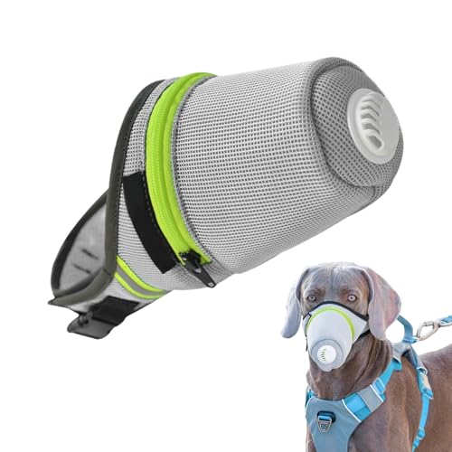 Hundeluftfilter Mündung - Hundeatmungs den Mündungen, Wiederverwendbarer Polyester Pet Air Filter Mündung | Reflective Strip Design Mundabdeckung für Park, Laufen, Gehen und Zuhause von Vitsrisea