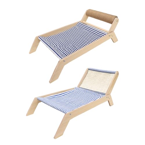 Liege Katzenbett - Erhöhte Hölzerne Hängematte, Hochgezogener Katzenliegestuhl | Multifunktionales Schaukelbett Für Kätzchenpuppy, Gemütliche Strandstil -Haustiermöbel, Entspannter Tierstuhl F Liege Katzenbett - Erhöhte Hölzerne Hängematte, Hochgezogener Katzenliegestuhl | Multifunktionales Schaukelbett Für Kätzchenpuppy, Gemütliche Strandstil -Haustiermöbel, Entspannter Tierstuhl F von Vitsrisea