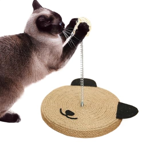 Natural Sisal Cat Scratch Pad - Interaktive Katzenkopfformkratzer, Sisal Ball Toy | Katzenkratzer, Mentales Spielzeug Für Körperliche Bewegung, Heimmöbelschutz Für Innenkätzchen Natural Sisal Cat Scratch Pad - Interaktive Katzenkopfformkratzer, Sisal Ball Toy | Katzenkratzer, Mentales Spielzeug Für Körperliche Bewegung, Heimmöbelschutz Für Innenkätzchen von Vitsrisea