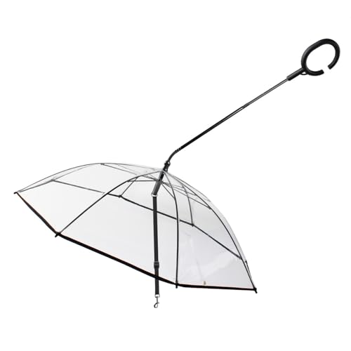 PET -Regenschirm -Leine - Handheld Welpenregenabdeckung, Kompakter Eckzahnschild | Kettenverbindung Regenschutz, Faltbare Transparente Regengeräte, Verstellbare Hundeschirme Für Wandelnde Haustiere Be von Vitsrisea