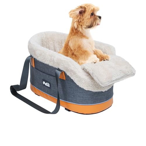 Petor Safety Seat - Hundekatze -Booster -Reisekorb, Leichte Konsolenträger | Tragbarer Welpenwagen -Reisetasche, Verstellbarer Haustier -Organisatorsitz Mit Taschen Für Abenteuer Im Freien Und von Vitsrisea
