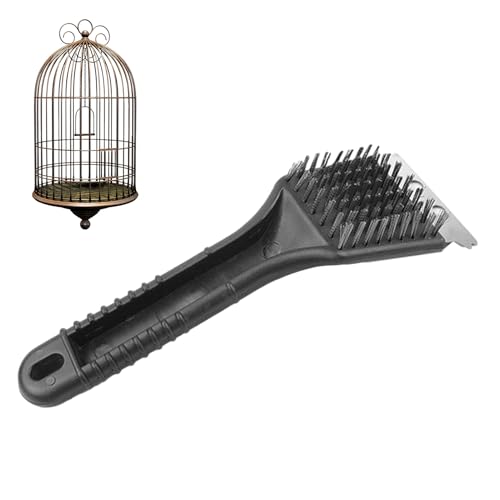 Reinigungsbürste Für Vogelkot – Käfigreiniger Aus Edelstahl, Langlebiges Werkzeug Zum Entfernen Von Kot | Hochleistungs-Scheuerbürste Mit Langem Griff Für Vogelfutterspender, Papageienkäfig, Haustierb von Vitsrisea