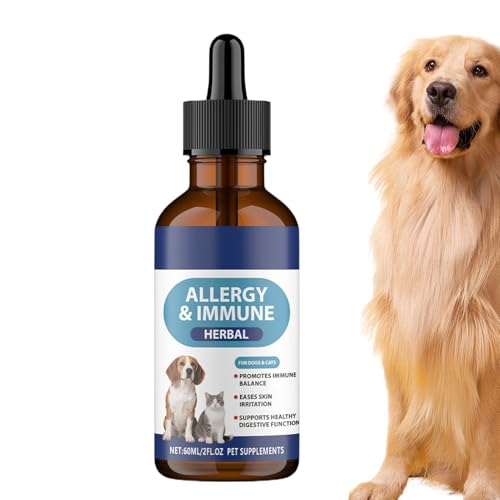 Vitsrisea Hundefutterergänzungsmittel Tropfen, 60ml Natürliche Lösung, Senioren Katzen Ergänzung, Für Innen Außen Haus Senior Welpe Pflege Erholung Kitten Magen von Vitsrisea