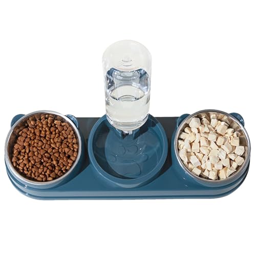 Vitsrisea Katzen Napf - Erhöhter Napf Für Hunde Katzen Wassernapf Futterspender - Edelstahl Rutschfester Wasserspender Für Indoor Outdoor Haushalt Kleintierfütterung Kitten Welpe Hase von Vitsrisea