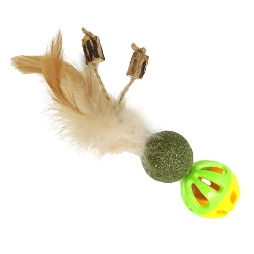 Vitsrisea Sisal-Katzenspielzeug mit Federn-mit Katzenminister infundiertes Spielball | Kauspielzeug für Zähnereinigung, interaktive Innen- und Außenunterhaltung für Katzen einbeziehen Vitsrisea Sisal-Katzenspielzeug mit Federn-mit Katzenminister infundiertes Spielball | Kauspielzeug für Zähnereinigung, interaktive Innen- und Außenunterhaltung für Katzen einbeziehen von Vitsrisea